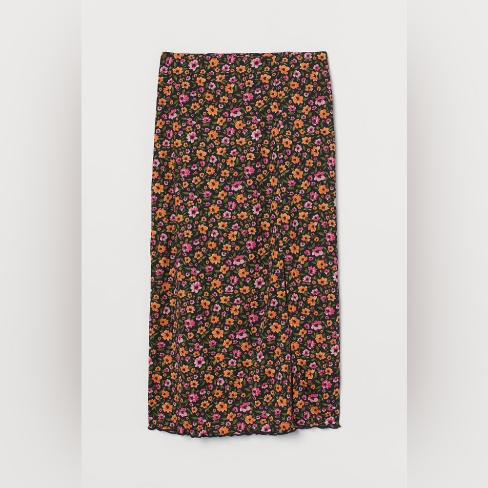 H&M Mesh slit-front skirt